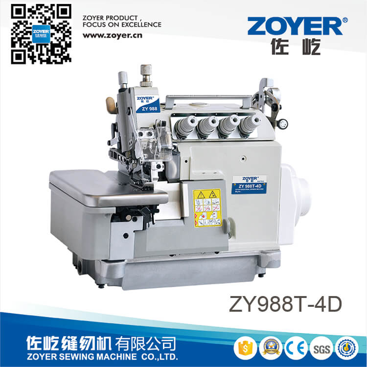 ZY988T-4D ZOYER EX Series 4-Thread Top e Feed Bottom Soverlock Machine per cucire
