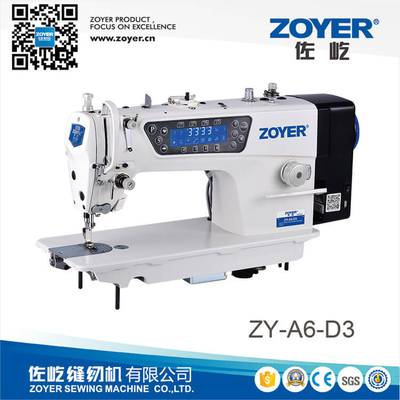 ZY-A6-D3 Zoyer che parla con guida diretta Auto Trimmer ad alta velocità LockStch Macchina da cucitrice industriale